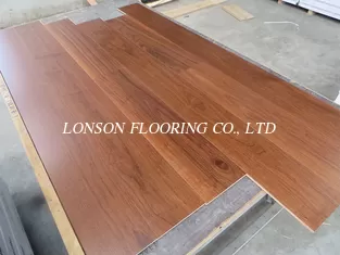click jointed wide plank American Walnut engineered hardwood flooring to India