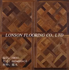 French Oak Versailles Parquetry wood flooring with different finishing and stains
