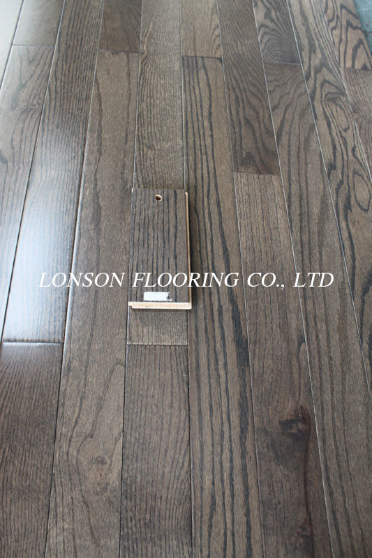 Real Solid Red Oak Hardwood Flooring, Hardwood Flooring Gray Color