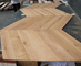 Character ABCD grade 60 degree Euro Oak Chevron Engineered wood Flooring Natural Brushed UV lac